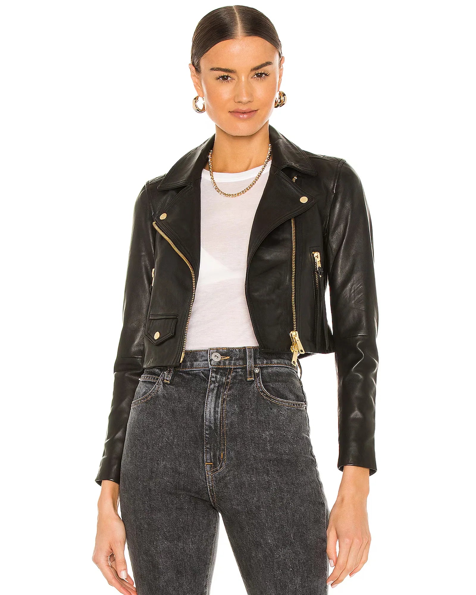 Elora Leather Biker Jacket