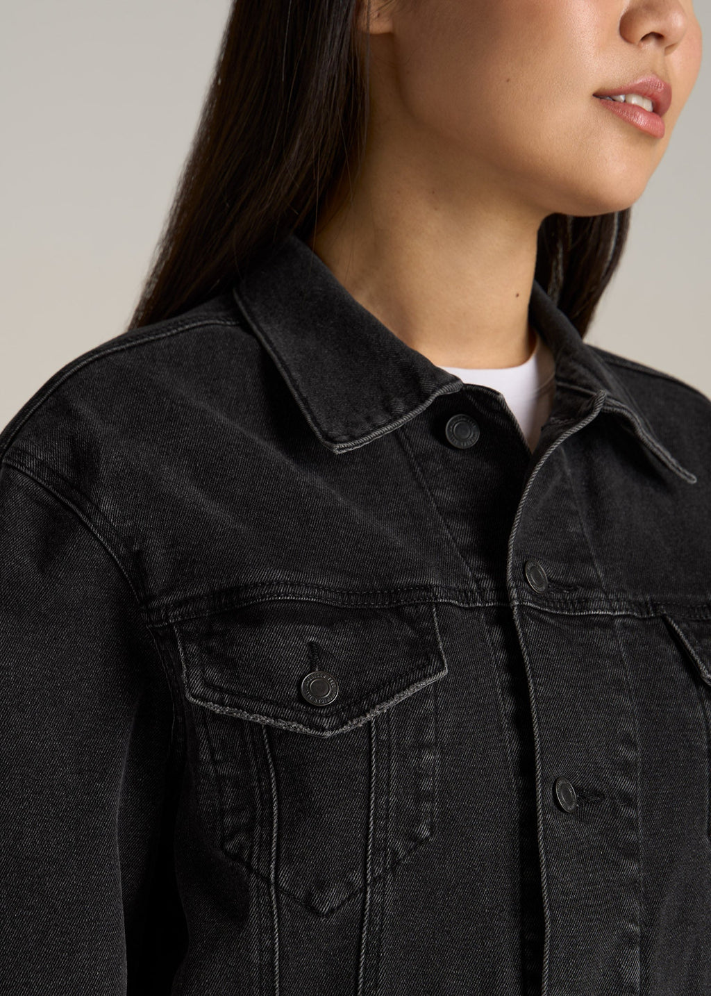 Black Denim Jacket Women, Stone Wash Zing Apparel