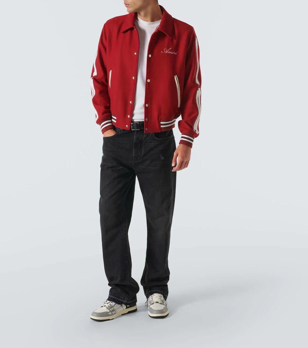 Amiri Bones Jacket_Red-Varsity