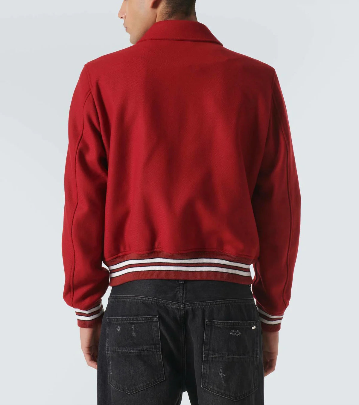 Amiri Bones Jacket_Red-Varsity_Back