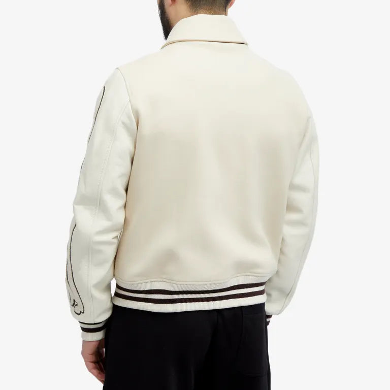 Amiri Bones Jacket_White-Varsity_Back