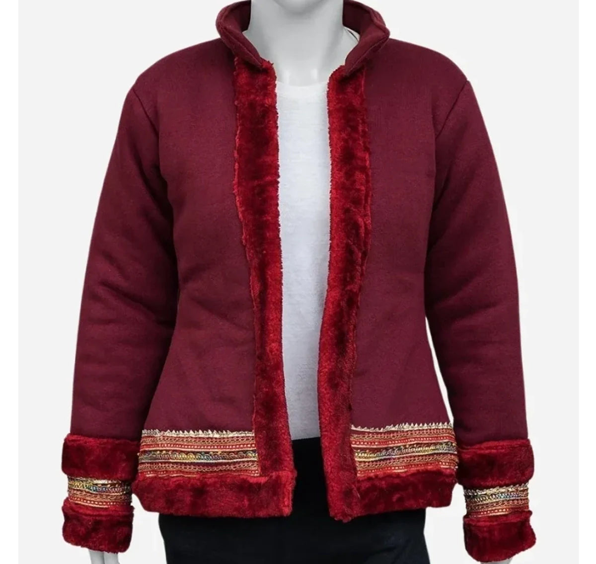 Anna-Kendrick-Movie-Noelle-Red-Shearling-Jacket