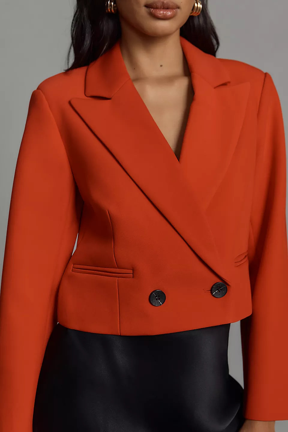 Avec-Les-Filles-Cropped-Boxy-Suit-Blazer-Red