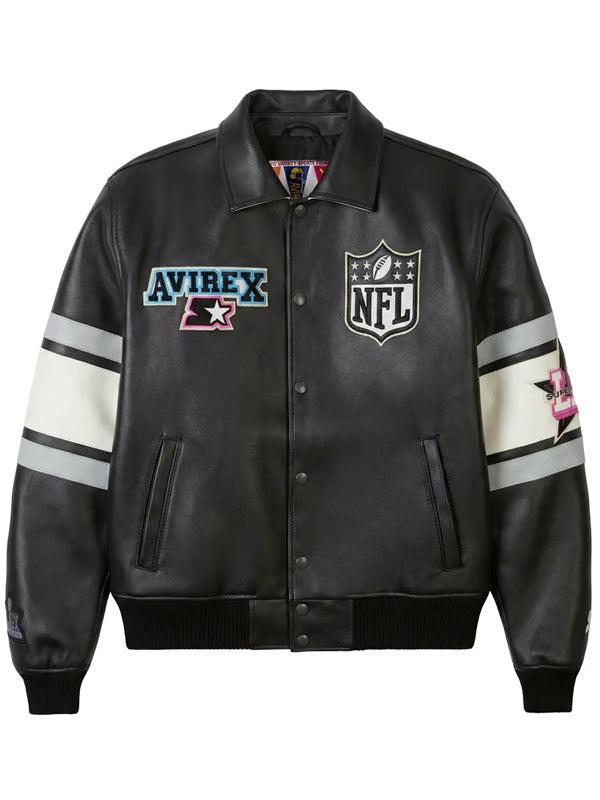 Avirex-X-Starter-Super-Bowl-LX-Leather-Jacket