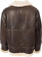 B3-Sheepskin-Brown-Shearling-Jacket-BackView