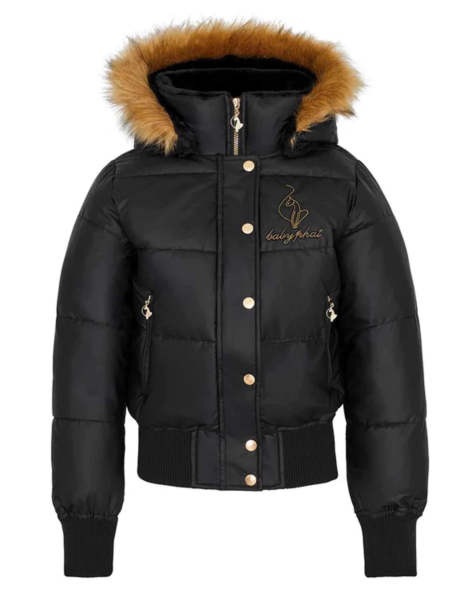 Baby-Phat-Puffer-Jacket-Black