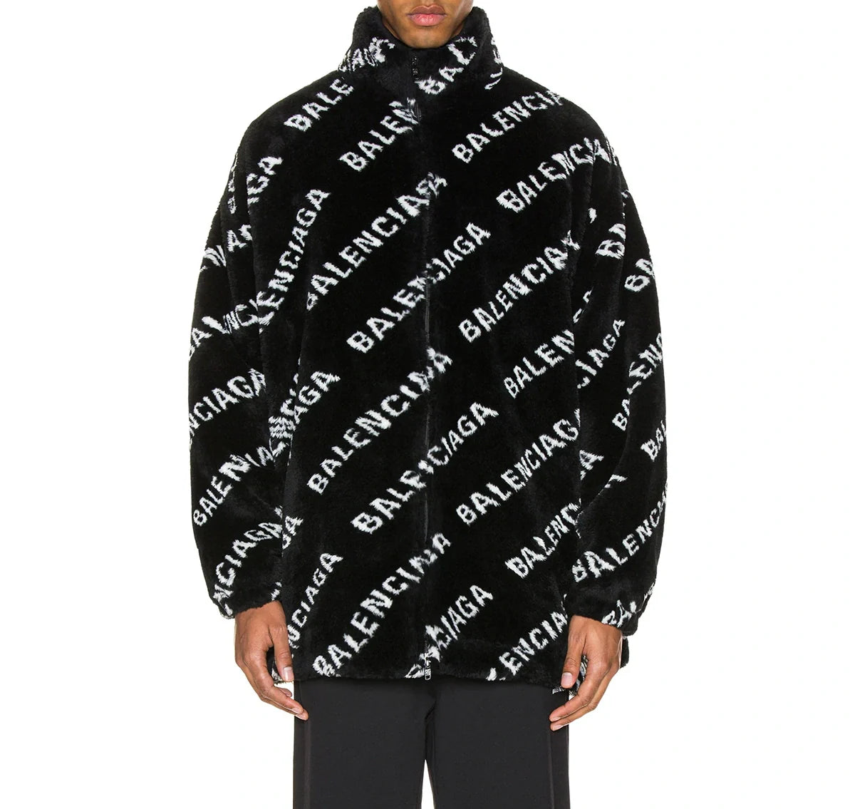 Balenciaga_Black_And_White_Fur_Jacket_On_Sale