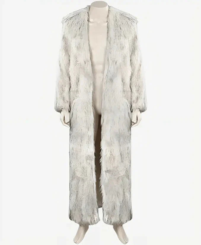 Ryan Gosling Ken White Shearling Women Fur Coat Zing Apparel