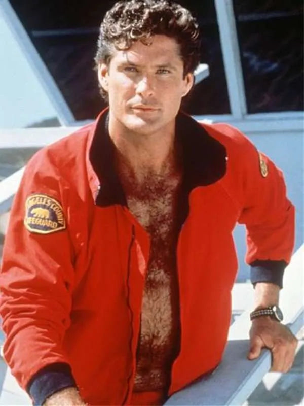 Baywatch_David_Hasselhoff_Red_Bomber_Jacket