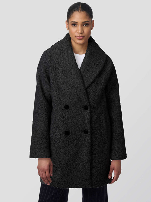 Bernardo-Double-Breasted-Boucle-Coat