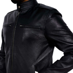 Best Plaing Leather Biker Jacket