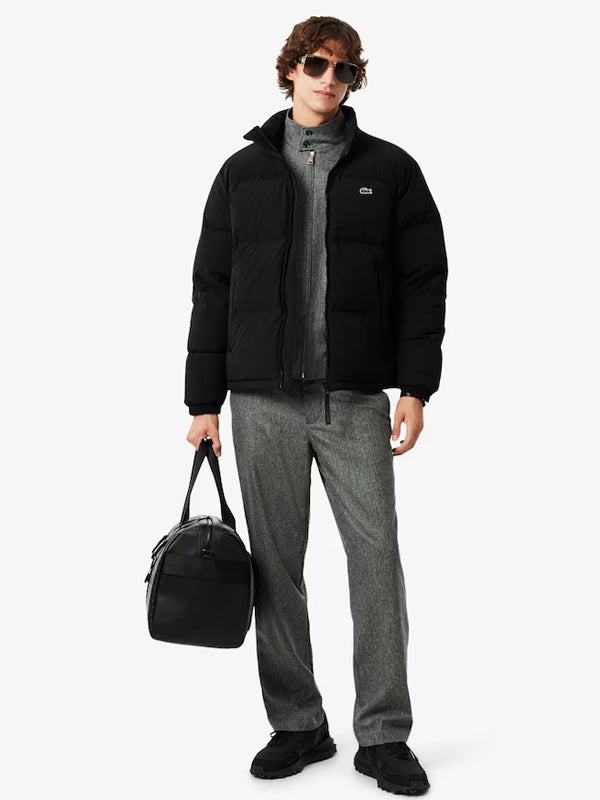 Black-Lacoste-Mens-Water-Repellent-Hooded-Down-Jacket