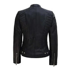 Leather Jacket Padded, Women Biker Jacket Zing Apparel