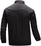 Black Business Jacket For Men with Standing Collar