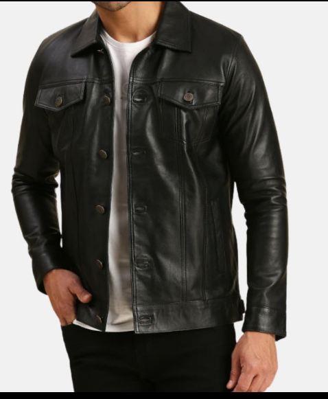 Black Leather Jacket For Men -1