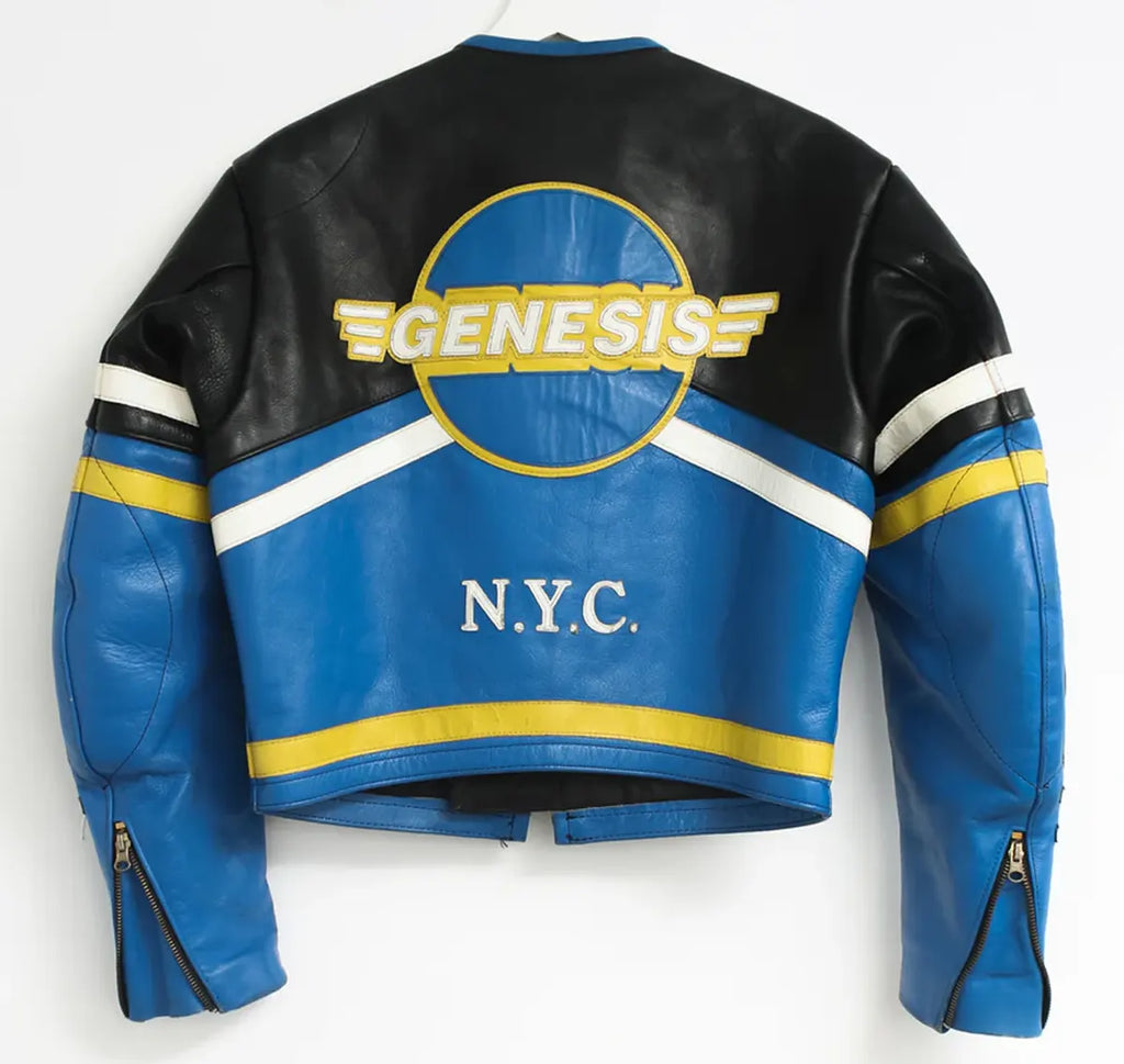 Blue Vanson Leather Motorcycle Jacket