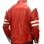 Tyler Durden Fight Club Red Leather Jacket