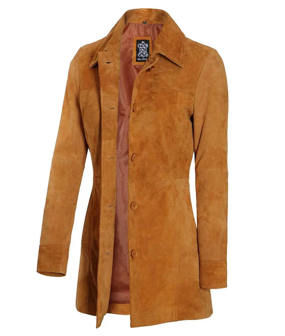 Kandis Suede Jacket Women, Brown Zing Apparel