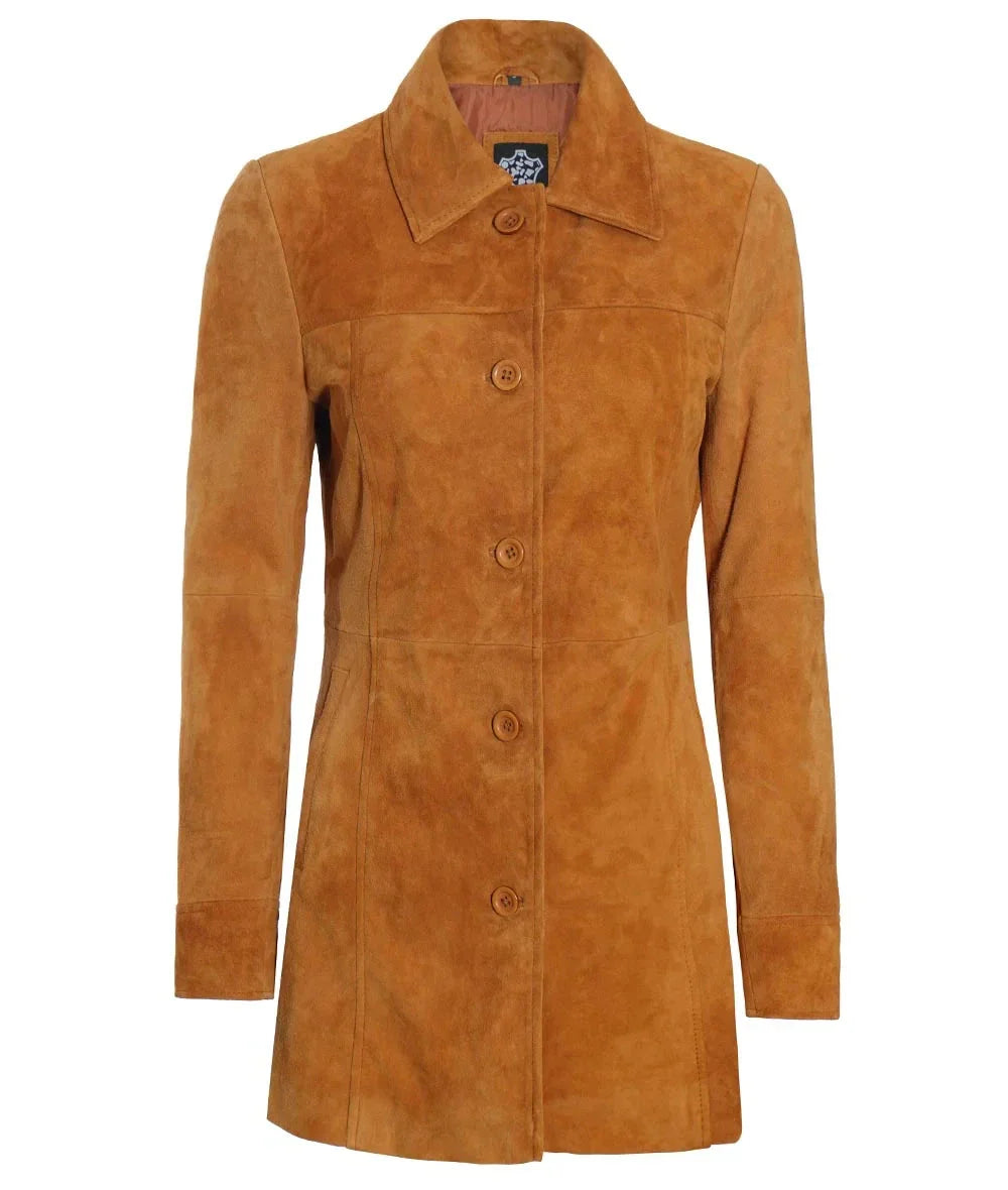 Kandis Suede Jacket Women, Brown Zing Apparel