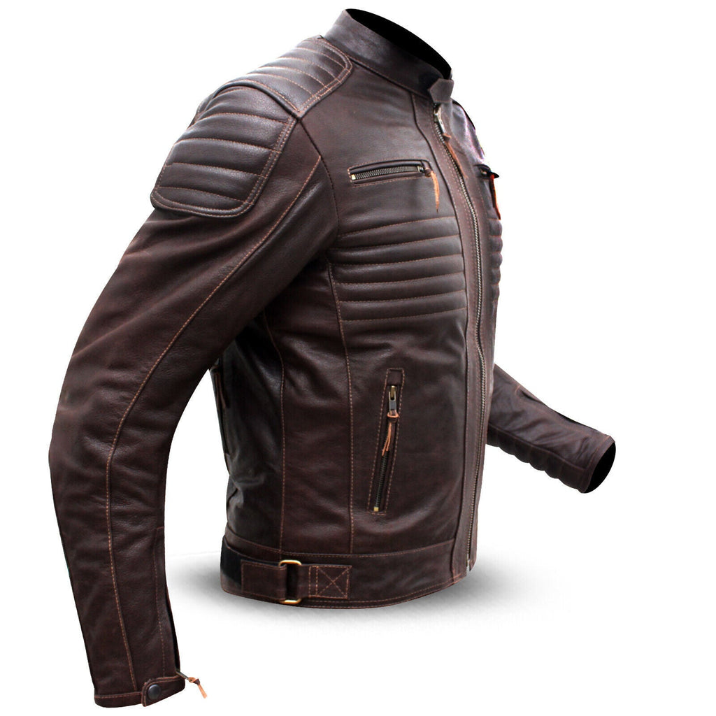 Brown Leather Biker Jacket Buy