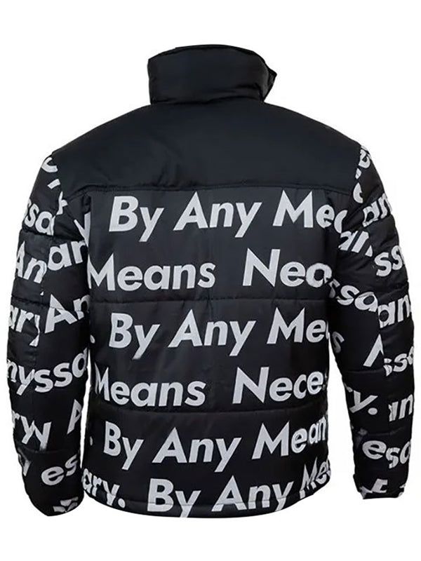 Goku Drip Black Puffer Jacket