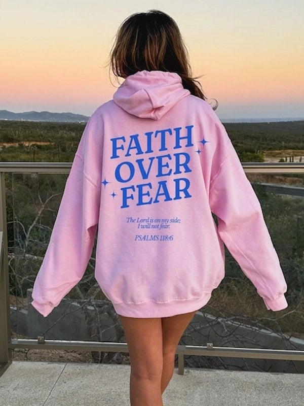 Faith Over Fear Pullover Hoodie For Men And Women