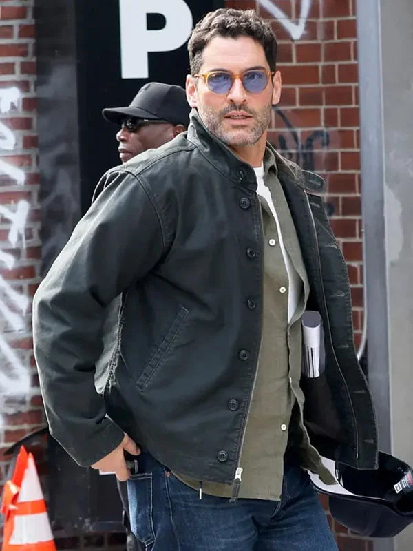 CIA S01 Tom Ellis Grey Cotton Jacket