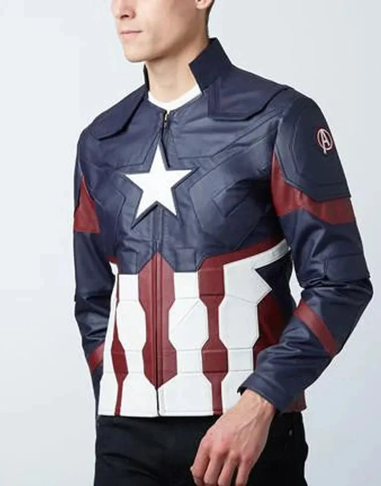 Captain America Leather Jacket Zing Apparel