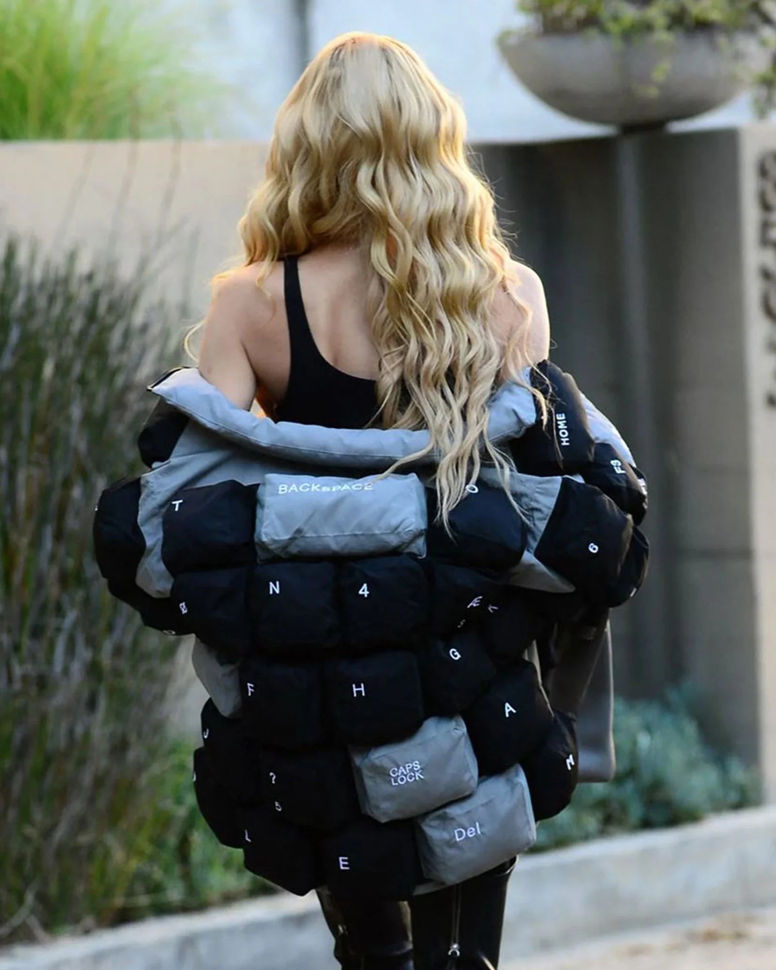 Christine-Quinn-Keyboard-Puffer-Jacket