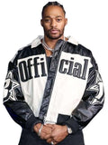 Christopher Meyer Black and White Leather Jacket