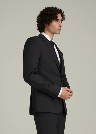 Classic black suit coat men