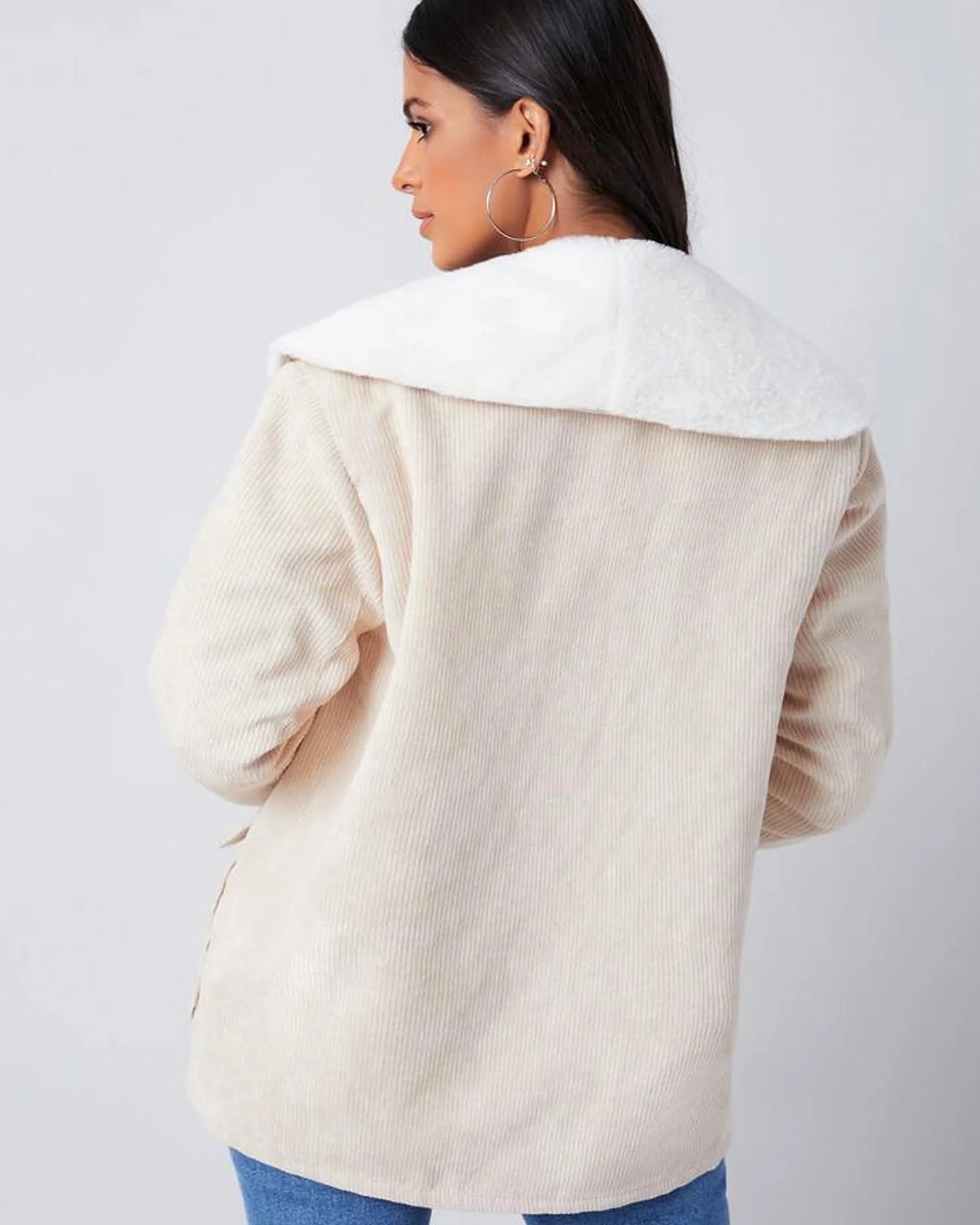 Contrast-Teddy-Collar-Flap-Pocket-Cord-Jacket-Back