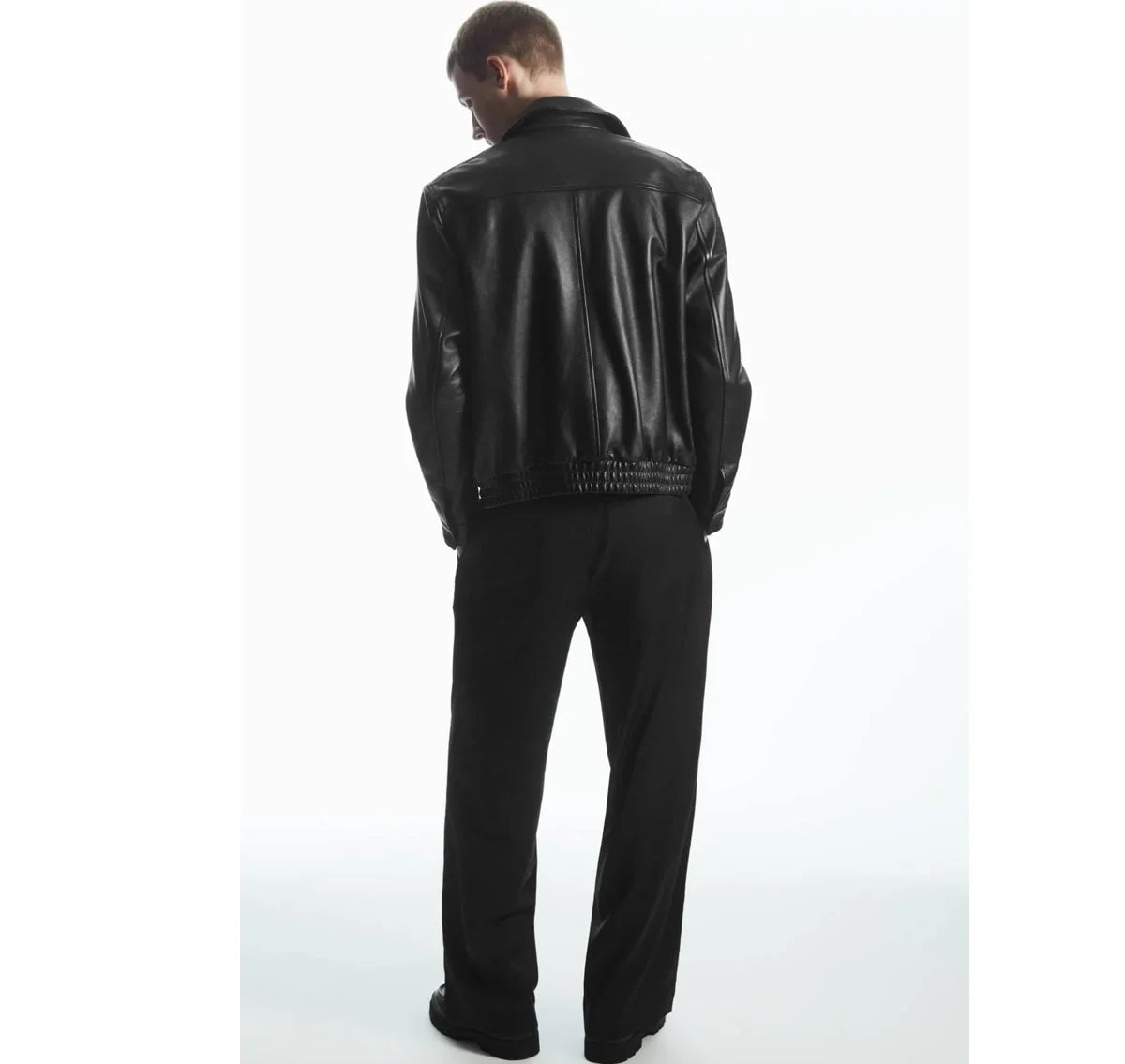 Cos-Cafe-Racer-Black-Leather-Jacket-Back