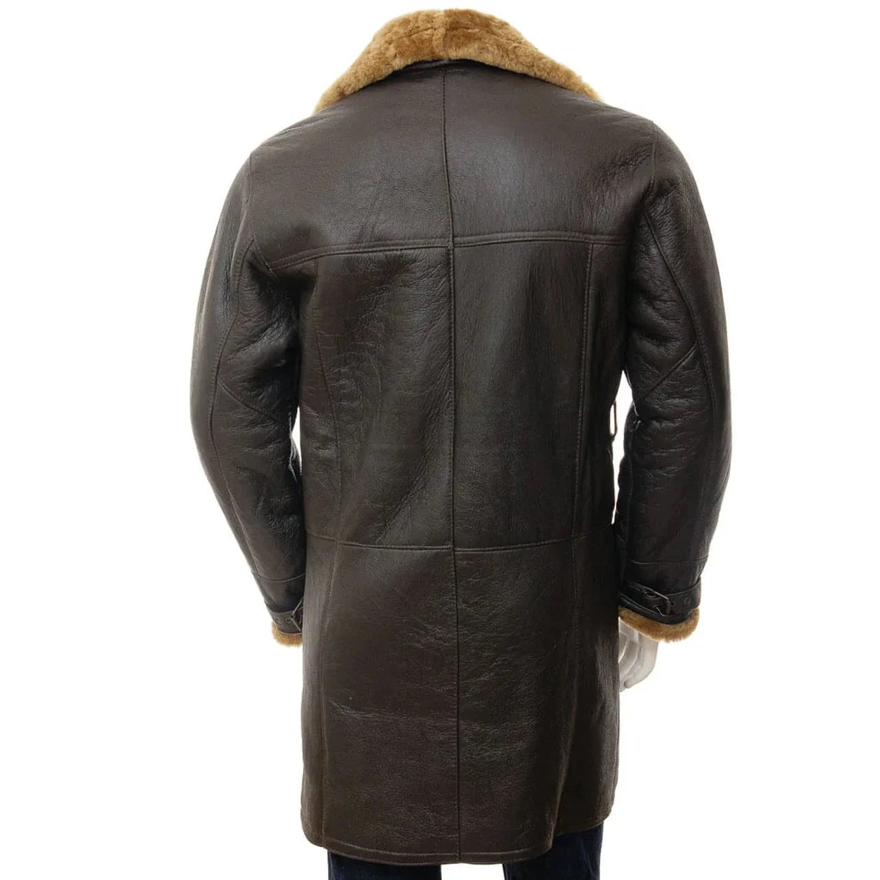 Pilot Sheepskin Black Shearling Jacket For Men Zing Apparel