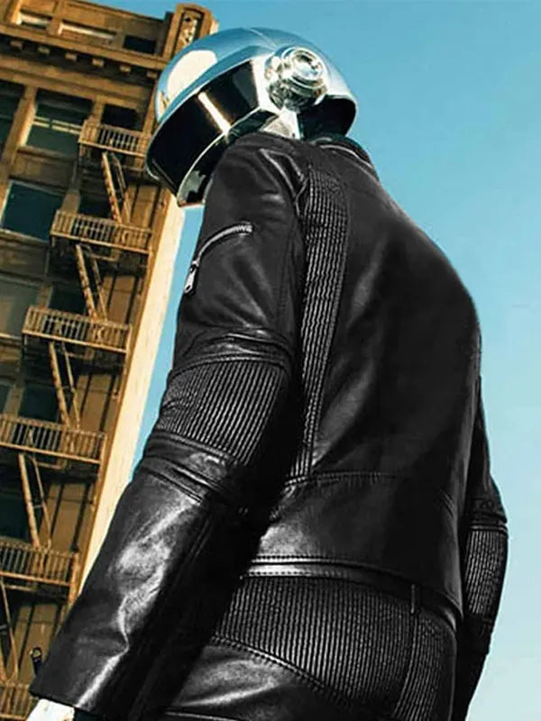 Daft Punk Leather Jacket Back