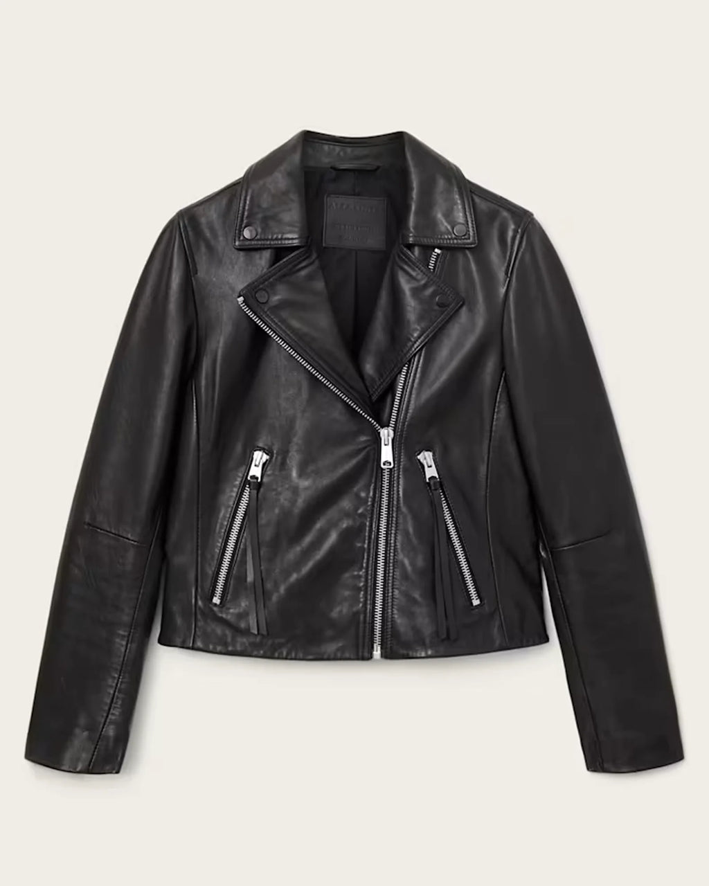 Dalby Slim Fit Leather Biker Jacket