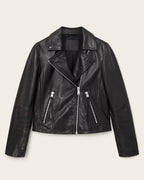 Dalby Slim Fit Leather Biker Jacket