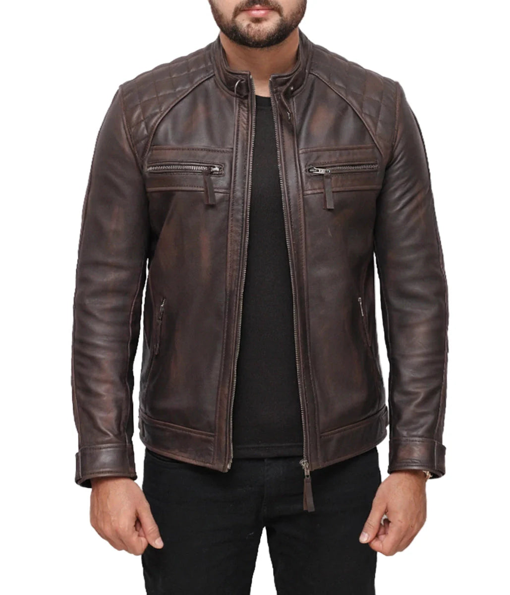 David-Quilted-Shoulder-Distressed-Leather-Jacket-For-Sale