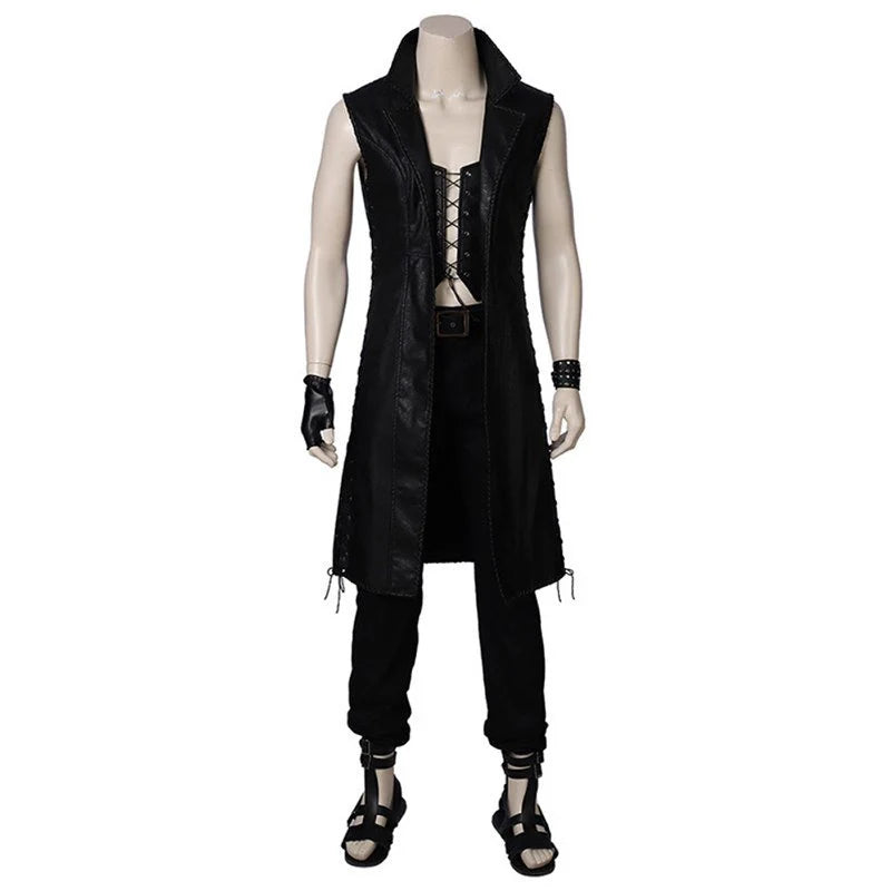 Devil May Cry 5 V Black Leather Coat
