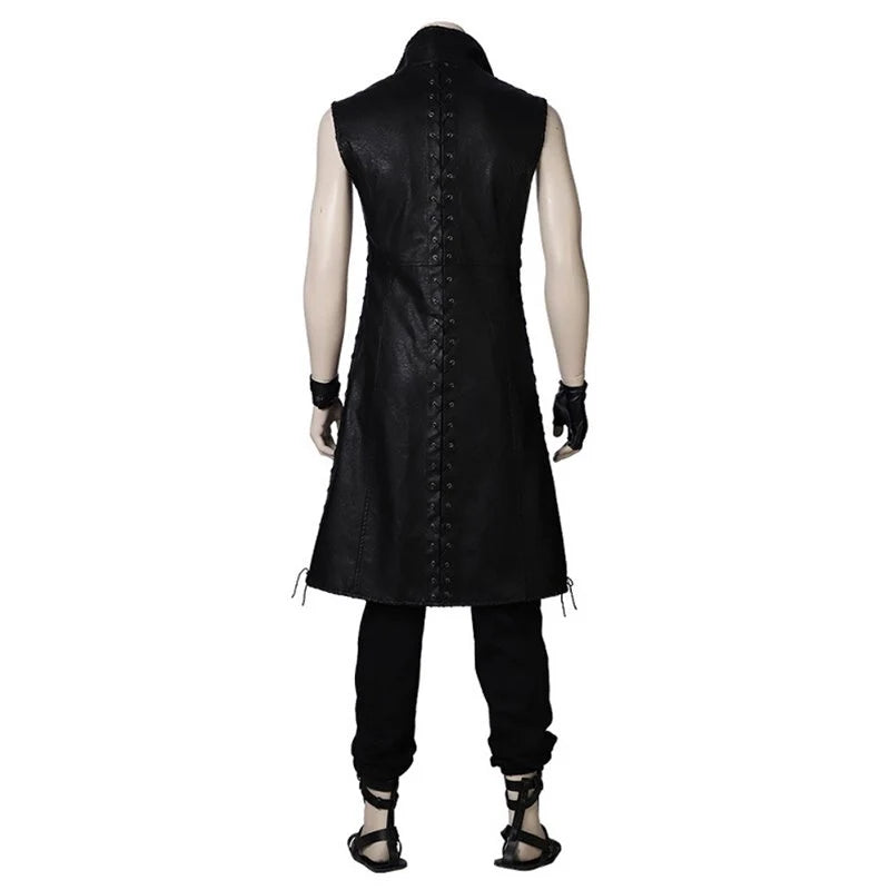 Devil May Cry 5 V Black Leather Coat