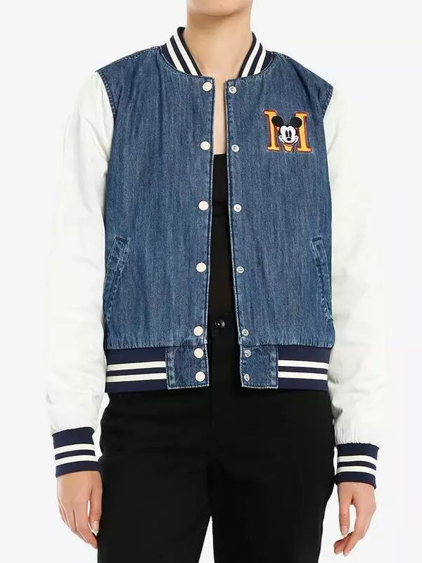 Disney-Mickey-Mouse-And-Friends-Denim-Letterman-Jacket