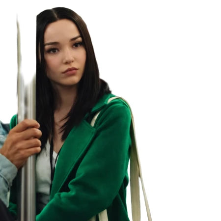 Dove Cameron 56 Days    Green Trench Coat