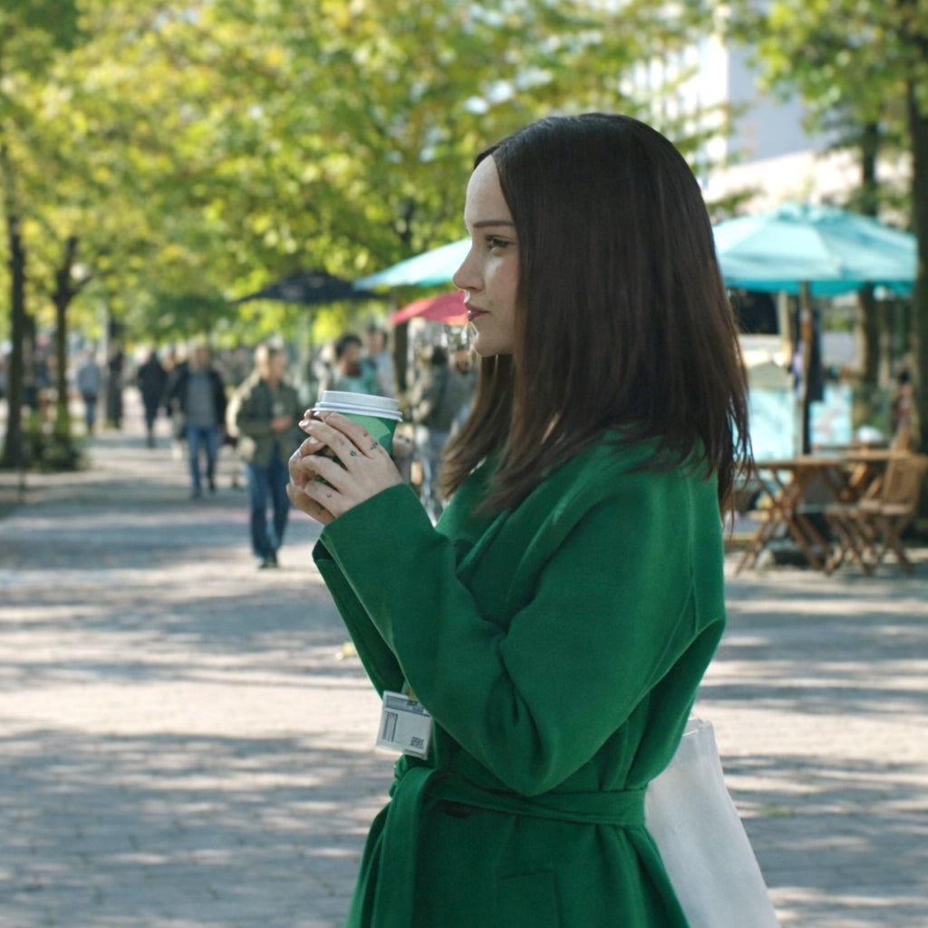 Dove Cameron 56 Days  Wool Green Coat
