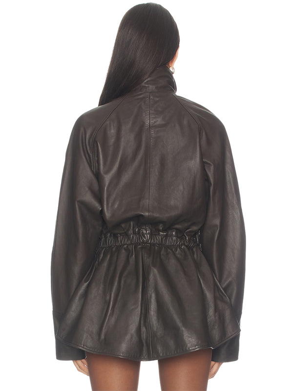 Eaves-Mendoza-Oversized-Leather-Jacket-LooK-in-Dark-Brown