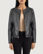 Elixir-Black-Collarless-Leather-Jacket