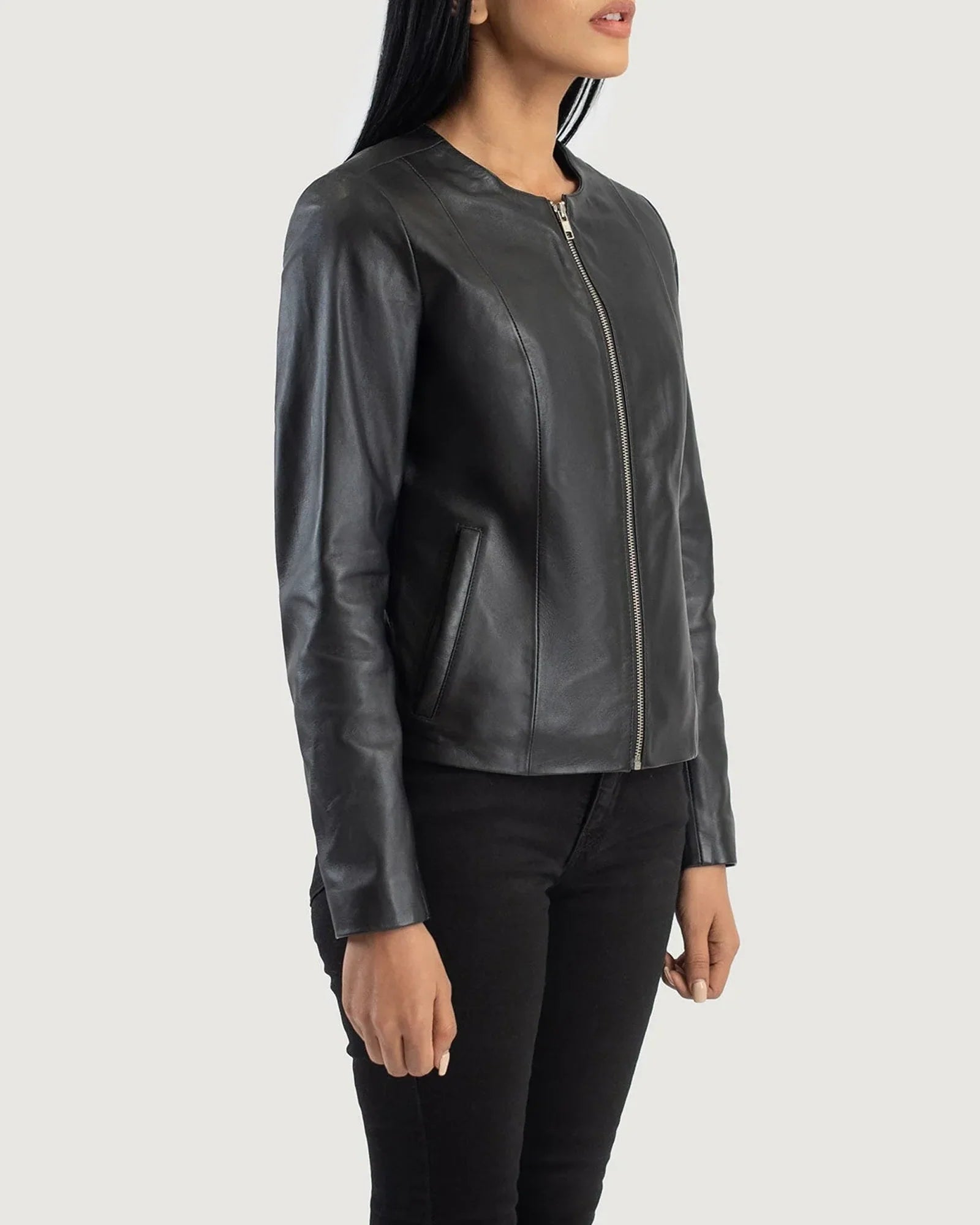 Elixir-Collarless-Leather-Black-Jacket