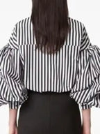 Emily In Paris S05 Lily Collins Striped Puff Sleeve Shirt