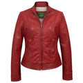 Women Biker Jacket, Leather Jacket Red Zing Apparel