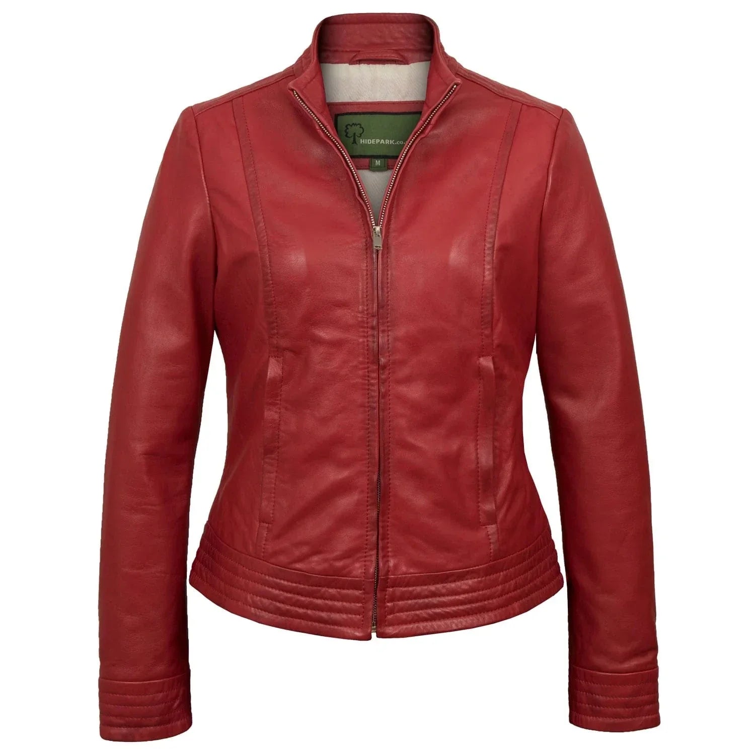 Women Biker Jacket, Leather Jacket Red Zing Apparel