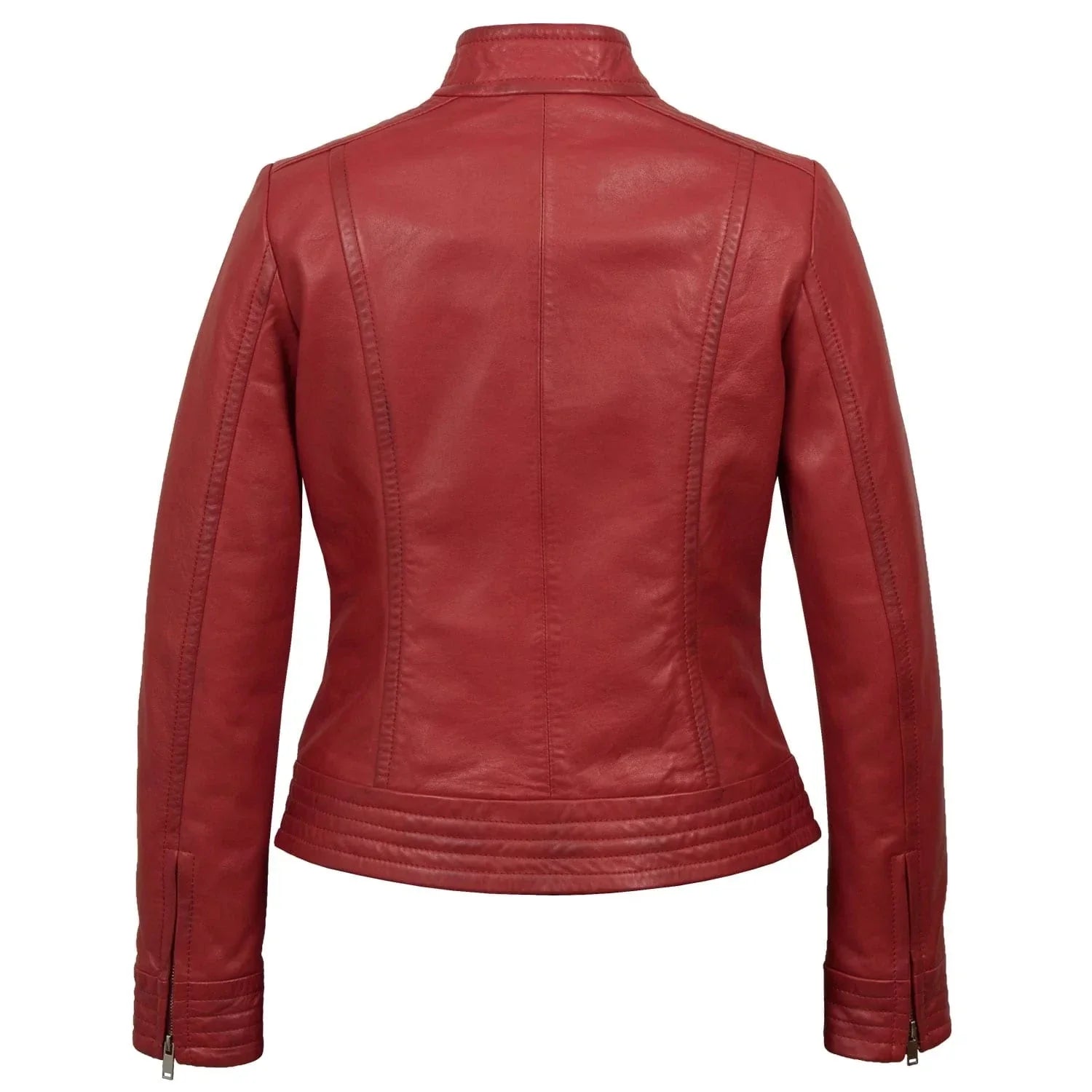 Women Biker Jacket, Leather Jacket Red Zing Apparel